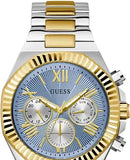 Guess Equity Analog Blue Dial Two Tone Steel Strap Watch For Men - GW0703G3 Authentic Buy Shop Now