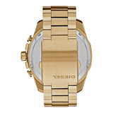 Diesel Mega Chief Chronograph Gold Dial Gold Steel Strap Watch For Men - DZ4360 Authentic Buy Shop Now