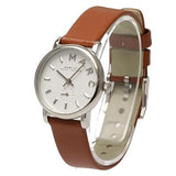 Marc Jacobs Baker White Dial Brown Leather Strap Watch for Women - MBM1270 Authentic Buy Shop Now