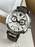 Versace Aion Chronograph White Dial Brown Leather Strap Watch for Men - VBR010017 Authentic Buy Shop Now