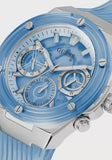Guess Athena Active Life Clear White Dial Blue Rubber Strap Watch for Women - GW0409L1 Authentic Buy Shop Now