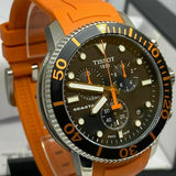 Tissot Seastar 1000 Chronograph Black Dial Orange Rubber Strap Watch For Men - T120.417.17.051.01 Authentic Buy Shop Now