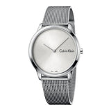 Calvin Klein Minimal Silver Dial Silver Mesh Bracelet Watch for Men - K3M211Y6 Authentic Buy Shop Now