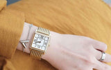 Guess White Dial Gold Mesh Bracelet Watch For Women - W0826L2 Authentic Buy Shop Now