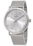 Calvin Klein Surround Silver Dial Silver Mesh Bracelet Watch for Men - K3W21126 Authentic Buy Shop Now
