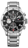 Tommy Hilfiger Cool Sport Multifunction Black Dial Silver Steel Strap Watch for Men - 1791141 Authentic Buy Shop Now