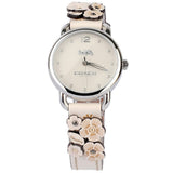 Coach Delancey White Dial Floral White Leather Strap Watch for Women - 14502760 Authentic Buy Shop Now