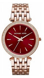 Michael Kors Darci Red DIal Rose Gold Stainless Steel Strap Watch for Women - MK3378 Authentic Buy Shop Now