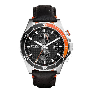 Fossil Wakefield Chronograph Black Dial Black Leather Strap Watch for Men - CH2953 Authentic Buy Shop Now