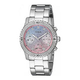 Guess Confetti Multicolored Dial Silver Steel Strap Watch For Women - W0774L1 Authentic Buy Shop Now