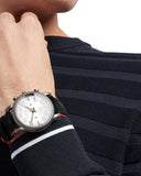 Emporio Armani Chronograph Quartz Grey Dial Black Leather Strap Watch For Men - AR11174 Authentic Buy Shop Now