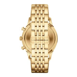 Emporio Armani Classic Chronograph Black Dial Gold Steel Strap Watch For Men - AR1893 Authentic Buy Shop Now