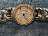Michael Kors Runway Rose Gold Dial Rose Gold Steel Strap Watch for Women - MK3247 Authentic Buy Shop Now