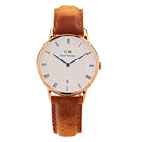 Daniel Wellington Dapper Durham White Dial Brown Leather Strap Watch For Women - DW00100113 Authentic Buy Shop Now