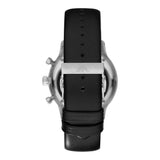 Emporio Armani Gianni Chronograph Black Dial Black Leather Strap Watch For Men - AR0397 Authentic Buy Shop Now