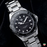 Tag Heuer Aquaracer Quartz Black Dial Silver Steel Strap Watch for Women - WAY131M.BA0748 Authentic Buy Shop Now