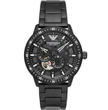 Emporio Armani Meccanico Automatic Black Dial Black Steel Strap Watch For Men - AR60054 Authentic Buy Shop Now