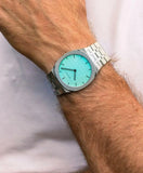 Gucci 25H Quartz Turquoise Dial Silver Steel Strap Watch For Women - YA163409 Authentic Buy Shop Now