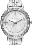 Michael Kors Cinthia White Mother of Pearl Dial Silver Steel Strap Watch for Women for Women - MK3641 Authentic Buy Shop Now