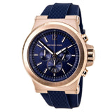 Michael Kors Dylan Blue Dial Blue Rubber Strap Watch for Men - MK8295 Authentic Buy Shop Now