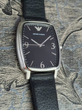 Emporio Armani Epsilon Quartz Black Dial Black Leather Strap Watch For Men - AR2490 Authentic Buy Shop Now