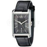 Calvin Klein Window Black Dial Black Leather Strap Watch for Men - K2M23107 Authentic Buy Shop Now