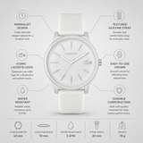 Lacoste 12.12 Move Silver Dial White Silicone Strap Watch for Men - 2011240 Authentic Buy Shop Now