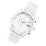 Lacoste 12.12 Chronograph White Dial White Silicon Strap Watch for Men - 2010974 Authentic Buy Shop Now