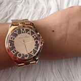 Marc Jacobs Henry Rose Gold Dial Rose Gold Steel Strap Watch for Women - MBM3207 Authentic Buy Shop Now