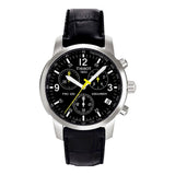 Tissot T Race PRC 200 Chronograph Quartz Black Dial Black Leather Strap Watch for Men - T17.1.526.52 Authentic Buy Shop Now