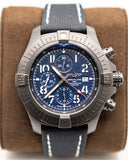 Breitling Super Avenger Chronograph 48 Night Mission Blue Dial Blue Leather Strap Watch for Men - V13375101C1X2 Authentic Buy Shop Now