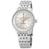Breitling Navitimer Automatic 35 White Dial Silver Steel Strap Watch for Men - A17395F41G1A1 Authentic Buy Shop Now