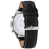 Tommy Hilfiger Parker Chronograph Quartz Grey Dial Black Leather Strap Watch For Men - 1791838 Authentic Buy Shop Now