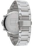 Tommy Hilfiger Hudson Chronograph White Dial Silver Steel Strap Watch For Men - 1791227 Authentic Buy Shop Now