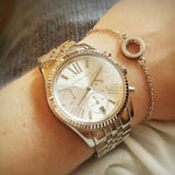 Michael Kors Lexington Silver Dial Silver Steel Strap Watch for Women - MK5555 Authentic Buy Shop Now
