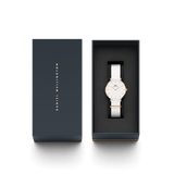 Daniel Wellington Petite Dover Quartz White Dial White NATO Strap Watch For Women - DW001000313 Authentic Buy Shop Now