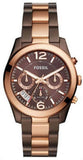 Fossil Perfect Boyfriend Multifunction Brown Dial Two Tone Steel Strap Watch for Women - ES4284 Authentic Buy Shop Now