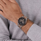 Michael Kors Layton Chronograph Black Dial Two Tone Steel Strap Watch For Men - MK8913 Authentic Buy Shop Now