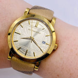 Burberry Heritage Silver Dial Leather Strap Watch for Women - BU1398 Authentic Buy Shop Now