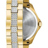 Bulova Crystal Collection Silver Crystal Dial Gold Steel Strap Watch for Women - 98L228 Authentic Buy Shop Now