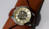 Fossil Grant Chronograph Cream Dial Brown Leather Strap Watch for Men - ME3122 Authentic Buy Shop Now