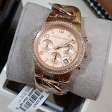 Michael Kors Runway Rose Gold Dial Rose Gold Steel Strap Watch for Women - MK3247 Authentic Buy Shop Now