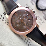 Burberry The City Grey Dial Brown Leather Strap Unisex Watch - BU9755 Authentic Buy Shop Now