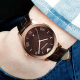 Emporio Armani Classic Quartz Brown Dial Brown Leather Strap Watch For Men - AR1613 Authentic Buy Shop Now