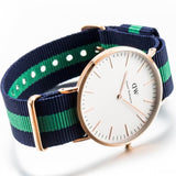 Daniel Wellington Classic Warwick White Dial Two Tone Nylon Strap Watch for Men - DW00100005 Authentic Buy Shop Now