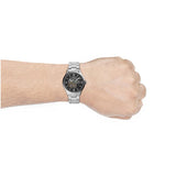 Fossil Forrester Automatic Skeleton Black Dial Silver Steel Strap Watch for Men - ME3180 Authentic Buy Shop Now