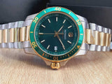 Movado Series 800 Green Dial Two Tone Steel Strap Watch for Men - 2600147 Authentic Buy Shop Now