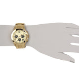 Marc Jacobs Rock Metal Chronograph Gold Dial Gold Steel Strap Watch for Men - MBM3158 Authentic Buy Shop Now