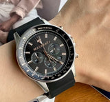 Maserati SFIDA 44mm Black Silicon Chronograph Watch For Men - R8871640002 Authentic Buy Shop Now