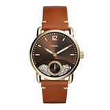 Fossil The Commuter Twist Black Dial Brown Leather Strap Watch for Men - ME1166 Authentic Buy Shop Now